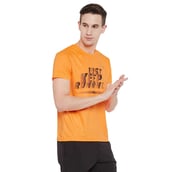 2 - Masch Mens Just Keep Running T Shirt,  Fluorescent Orange  Medium 