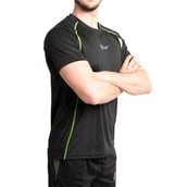 1 - Fitup Life Solid Men Round Neck Reversible T Shirt,  Black  Large 