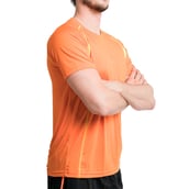 1 - Fitup Life Solid Men Round Neck Reversible T Shirt,  Orange  Large 