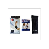 1 - Dr. Arthritis Elbow Compression Sleeve,  Black with Hand Book  Medium 