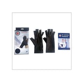 2 - Dr. Arthritis Compression Gloves,  Grey with Hand Book (Pair)  Small 