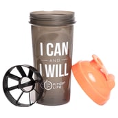 1 - Fitup Life Gym Shaker with BPA Free Material,  Black and Orange  700 ml 