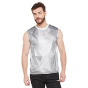 3 - Masch Mens Regular Fit Polyester Active T Shirt (MSTS1017 SLP GTS),  Grey and White  XXL 