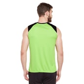 1 - Masch Mens Regular Fit Polyester Active T Shirt (MSTS1017 SLCS GB),  Green and Black  Large 