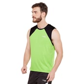 3 - Masch Mens Regular Fit Polyester Active T Shirt (MSTS1017 SLCS GB),  Green and Black  Large 