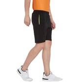 1 - Masch Mens Regular Fit Polyester Shorts (MSSH 0618 CS NZIP FLAP),  XXL  Black 