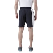 4 - Masch Mens Regular Fit Polyester Shorts (MSSH 0619 CS SFDCRV NBW),  Small  Navy Blue and White 