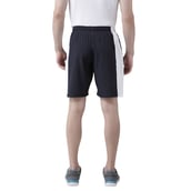 3 - Masch Mens Regular Fit Polyester Shorts (MSSH 0619 CS SFDCRV NBW), XL Navy Blue and White