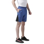 1 - Masch Mens Regular Fit Polyester Shorts (MSSH 0619 CS ST RBBLK),  Large  Royal Blue 