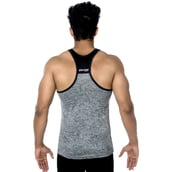 2 - Decisive Fintess 2 Ton Slim Fit Stringer Vest,  Grey  Small 