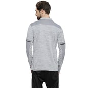 2 - Campus Sutra Self Design Men Polo Neck T Shirt,  Grey  XL 