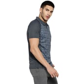 3 - Campus Sutra Graphic Print Men Polo Neck Half Sleeve T Shirt,  Grey  Medium 