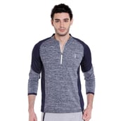 1 - Campus Sutra Men's Polyester Sports T Shirt,  Blue  Large 