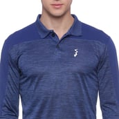 4 - Campus Sutra Solid Men Polo Neck T Shirt, Navy Blue Medium