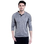 Campus Sutra Solid Men Polo Neck T Shirt,  Grey  Small 