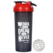 Greenbee Protein Shaker, Black and Red 700 ml