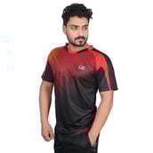 3 - Vector X Polyester Half Sleeves T Shirt for Men's (VRS 006),  Red  XL 