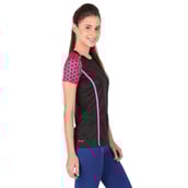 3 - Vector X Printed Women's Round Neck T Shirt  (VTDF 005),  Black  XL 