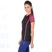 2 - Vector X Printed Women's Round Neck T Shirt  (VTDF 005),  Black  XL 