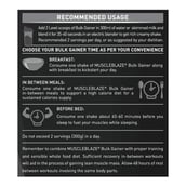 RecommendedUsage - MuscleBlaze Bulk Gainer,  2.2 lb  Chocolate 