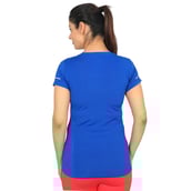 4 - Vector X Women's Polyester Round Neck T Shirt (VTDF 015), Blue Small
