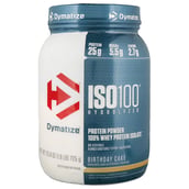 1 - Dymatize Iso-100 Protein, 1.6 lb Birthday Cake