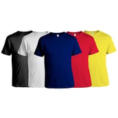 1 - Gym Brute 5 T-Shirt Combo,  White,Blue,Black,Yellow,Red  Medium 