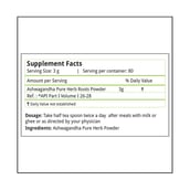 supplement - Natures Velvet Ashwagandha Powder Withania Somnifera, 0.250 kg