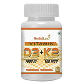 1 - HerbalLeaf Vitamin D3+K2,  120 tablet(s) 