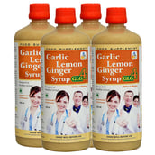 1 - SKSB GLG4 Garlic Lemon Ginger Syrup without Honey Pack of 4, 525 ml