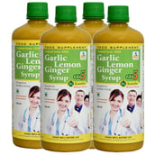 1 - SKSB GLG5 + Karela Garlic Lemon Ginger Karela without Honey Syrup Pack of 4,  525 ml 