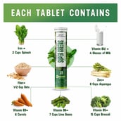 contains - Azani Active Nutrition Super Greens, 15 tablet(s) Green Lime (Pack of 2)