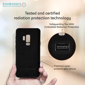 4 - Envirocover Silicon Back Cover for Samsung Galaxy S9 Plus,  with Radiation Protection Technology (Black) 