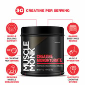 7 - Muscle Monk Intense Mass Gainer with Creatine Monohydrate 100g Unflavoured, 6.6 lb Royal Chocolate