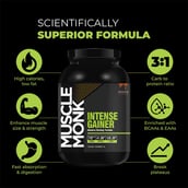 2 - Muscle Monk Intense Mass Gainer with BCAA 2:1:1 (Watermelon, 300g, 30 Servings), 2.2 lb Royal Chocolate