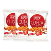 1 - The Green Snack Co. Quinoa Puffs - Pack of 3, Saucy Salsa 50 g