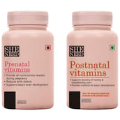 1 - SheNeed Prenatal & Postnatal Vitamins, 60 capsules Unflavoured