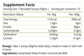 Natures Velvet 100% Whey Protein, 0.88 lb Unflavoured