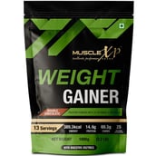 2 - MuscleXP Weight Gainer with Digestive Enzymes,  2.2 lb  Double Chocolate Pack of 2 