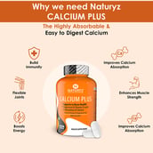 6 - Naturyz Calcium Calcium with Magnesium Zinc & Vit D, 120 tablet(s) Unflavoured