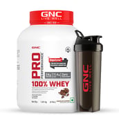 1 - GNC Pro Performance 100% Whey Protein & Black Shaker 700 ml Combo, 4 lb Chocolate Supreme