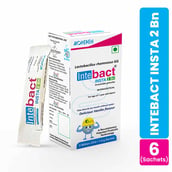 11 - Dr. Morepen Intebact Insta 2 Bn Probiotic,  6 sachets/pack  Delicious Vanilla 