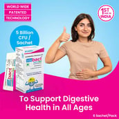 8 - Dr. Morepen Intebact Insta 5 Bn Probiotic,  6 sachets/pack  Delicious Vanilla 