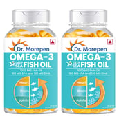 1 - Dr. Morepen Omega-3 Deep Sea Fish Oil 1000mg (Pack of 2),  60 softgels 