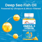 7 - Dr. Morepen Omega-3 Deep Sea Fish Oil 1000mg (Pack of 2),  60 softgels 