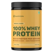 1 - HealthifyMe 100% Whey Protein, 1.1 lb Tropical Mango