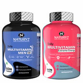 1 - Naturyz Daily Multivitamin Men 18+ & Daily Multivitamin Extreme Energy 60 Tablets Combo, 2 Piece(s)/Pack Unflavoured