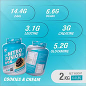 5 - Healthfarm HF Series Nitro Fusion Whey Isolate, 4.4 lb Cookies & Cream