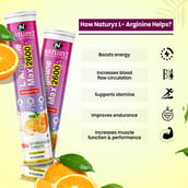 4 - Naturyz L-Arginine Max 2600 Flavour Orange, 15 tablet(s)