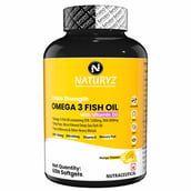 1 - Naturyz Triple Strength Omega 3 Fish Oil with Vitamin D3 Mango, 60 softgels